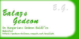 balazs gedeon business card